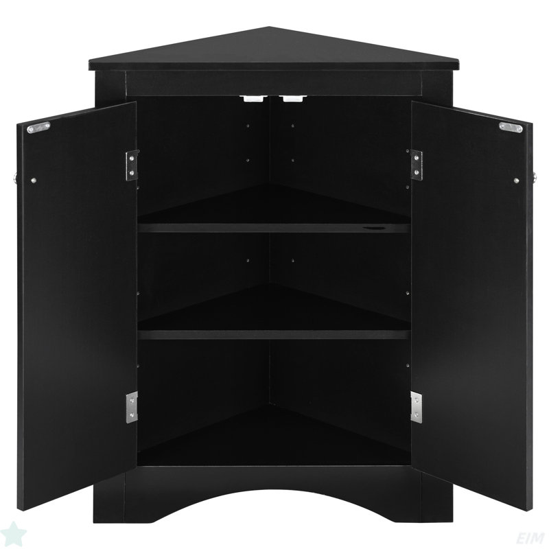 Armoire de rangement triangulaire pour salle de bain avec tablettes réglables, armoire de plancher autoportante pour la cuisine à domicile