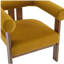Chaise d'appoint moderne rembourrée avec accoudoirs ronds-125576066