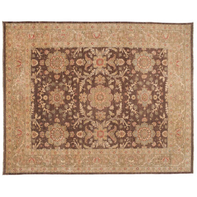 One-of-a-Kind 8'1" x 10' Rectangle Wool Area Rug in Beige and Brown