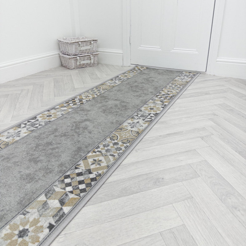 Runner Vintage Look Looped / Hooked Area Rug, Runner 66 x 150 cm