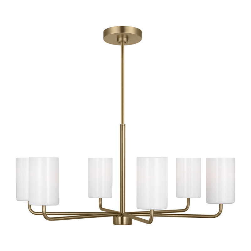 Lustre à 6 lumières Vincente, Oui, Satin Bronze