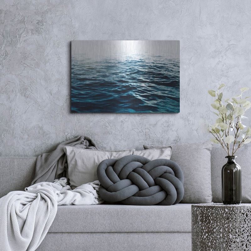 «Blue Sea» par Nicklas Gustafsson, art mural en métal, H 24 po x l 36 po