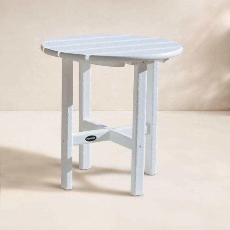 Table d'appoint ronde 18 po POLYWOOD, Blanc