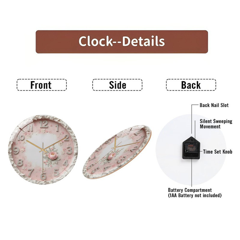 Horloge murale 12 po