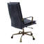 Chaise de bureau en cuir gris - pivotant à 360 degrés, hauteur de siège réglable, roulettes, base à 5 avec coussin, dossier charmant et dossier moderne
