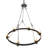 6 - Light Dimmable Wagon Wheel Chandelier