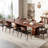 Dining Table for 6-8 People - 63" Modern Long Kitchen Table with Large Tabletop & Heavy Duty Pedestal Legs, Dinner Table for Kitchen, Conference Room, Home-1982118169-1982118151