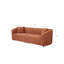 Canapé incurvé de 87 po en orange vif: pièce moderne avec assise moelleuse et structure durable-2090053749