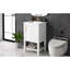  Meuble-lavabo sur pied 20 po avec lavabo, meuble-lavabo simple autoportant avec porte shaker et tablette ouverte 20 po, blanc moderne-126019166