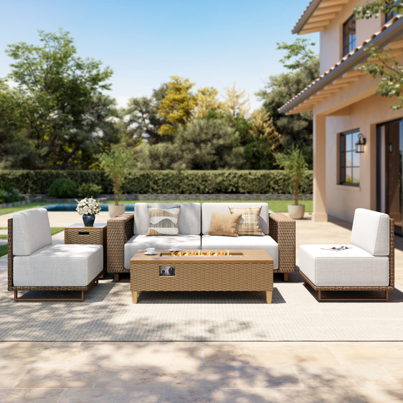 5 Pcs: 2 Tables, 2 Chairs, Loveseat