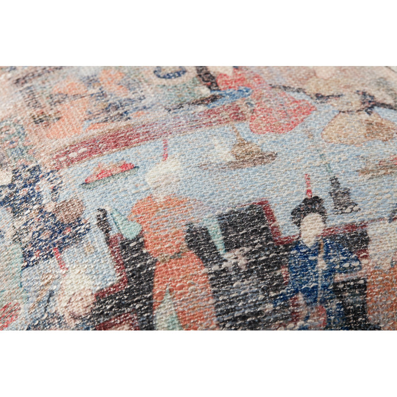 Taupe and Multicolor Square Polyester Nursery Pillow Set