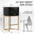 26" Counter Height Bar Stools, Barrel Counter Stools With Backrest, Black PU Leather Gold Metal Base-1534396568-1534396570-1534396572