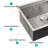 16 Gauge 30"X19"X10" Stainless Steel Undermount Kitchen Sink With Workstation Feature, Easy Drainage X-Shaped Design, R10 Corners For More Space, Condensation Coating And Noise-Reducing Pad, Comes