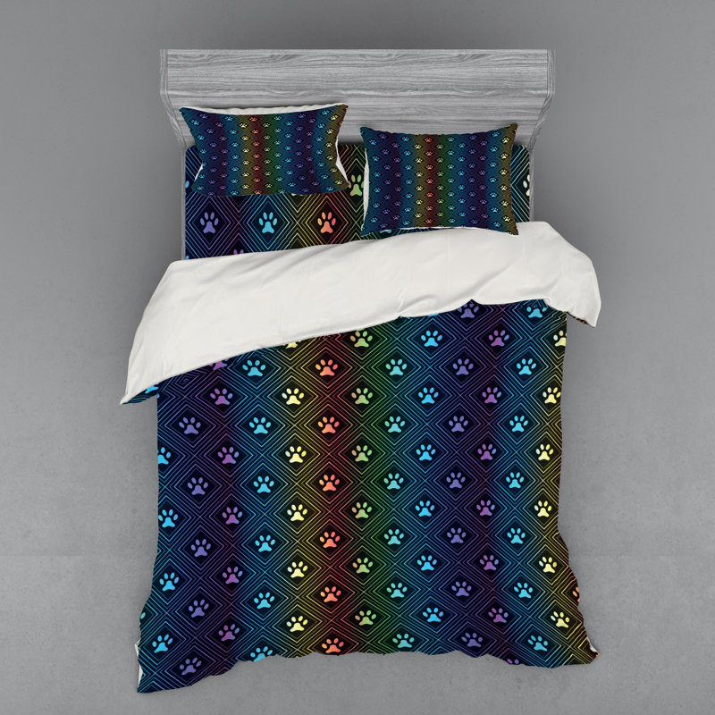 Ensemble de housse de couette en microfibre bleue Dog Lover, Housse de couette grand + 3 pièces supplémentair