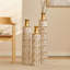 Vases en métal à plusieurs niveaux pour décoration de salon de style vestibule avec branches séchées (ensemble de 3)