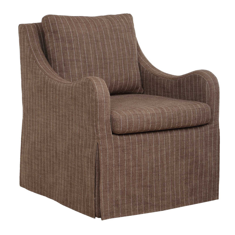 Chaise pivotante à fines rayures Uttermost Luisa