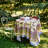 Renne Gray/Blue/Red Round Tablecloth-86865941