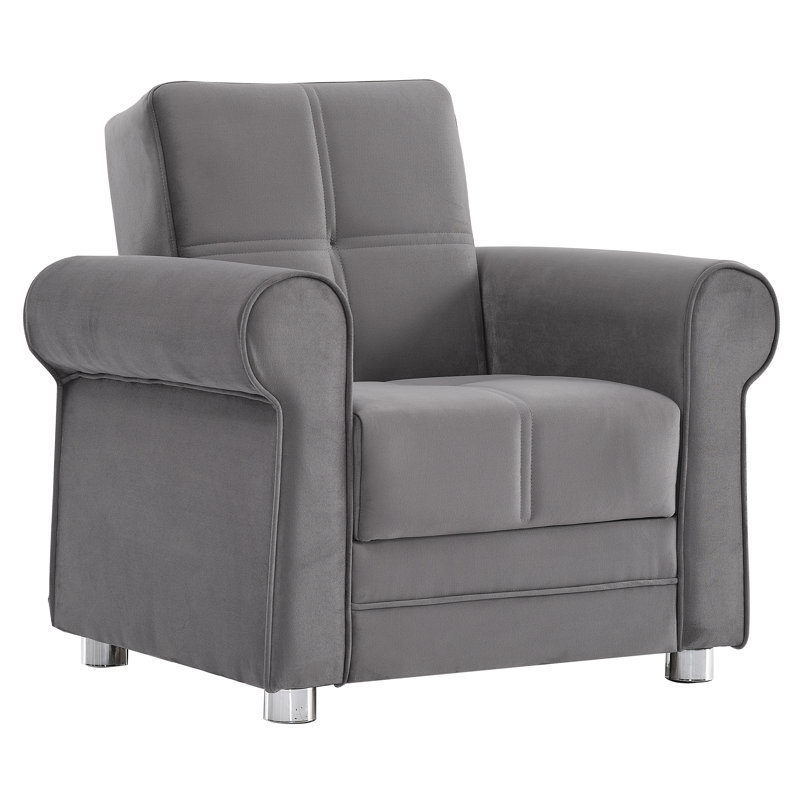 Fauteuil convertible avec rangement Briarwood, Gris