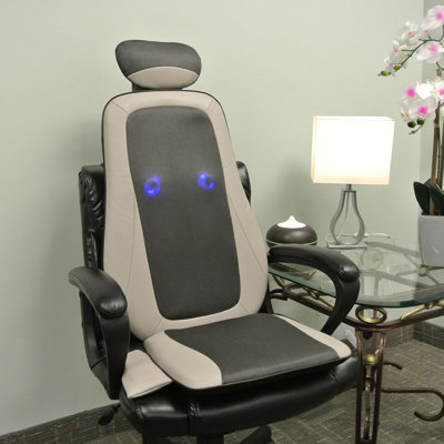 Carepeutic Op-Comfort Shiatsu Kneading Rolling Vibration Massage Cushion with Heat