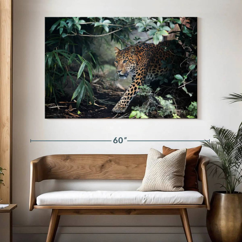 Brampt Sly Leopard, 34" H x 51" W