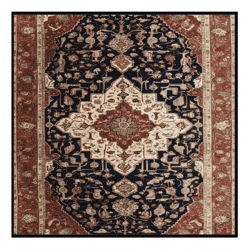 Tapis brun lavable à la machine, Carré 4 pi