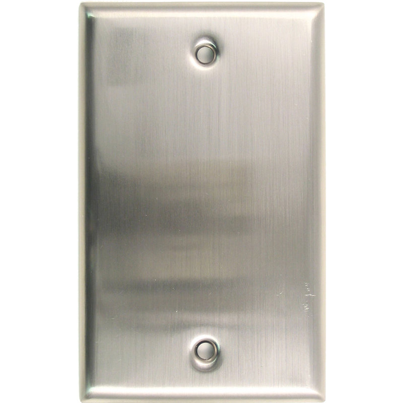 No Subject Blank Standard Wall Plate, Satin Nickel