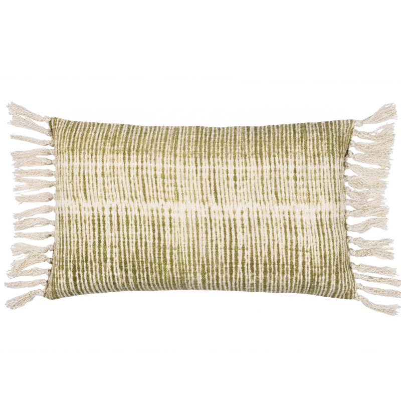 Sono Striped Rectangular Cushion, Olive