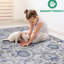 Loom & Non-shedding Area Rug 8x10 Blue/silver/ - Heart Pattern For Bedroom, Nursery Colourful