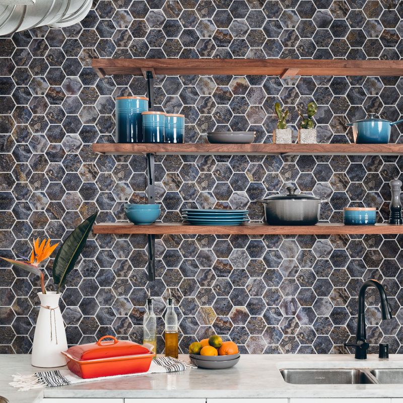Splendor 8.86'' W x 12.8'' L Porcelain Tile Mosaic Sheet