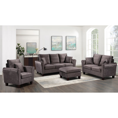 Ailla 3 - Piece Velvet Living Room Set