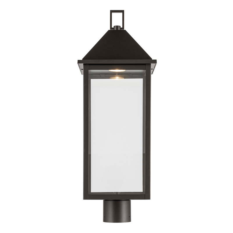 25" 1-Light Outdoor DarkSky Post Light with Clear Glass, Bronze