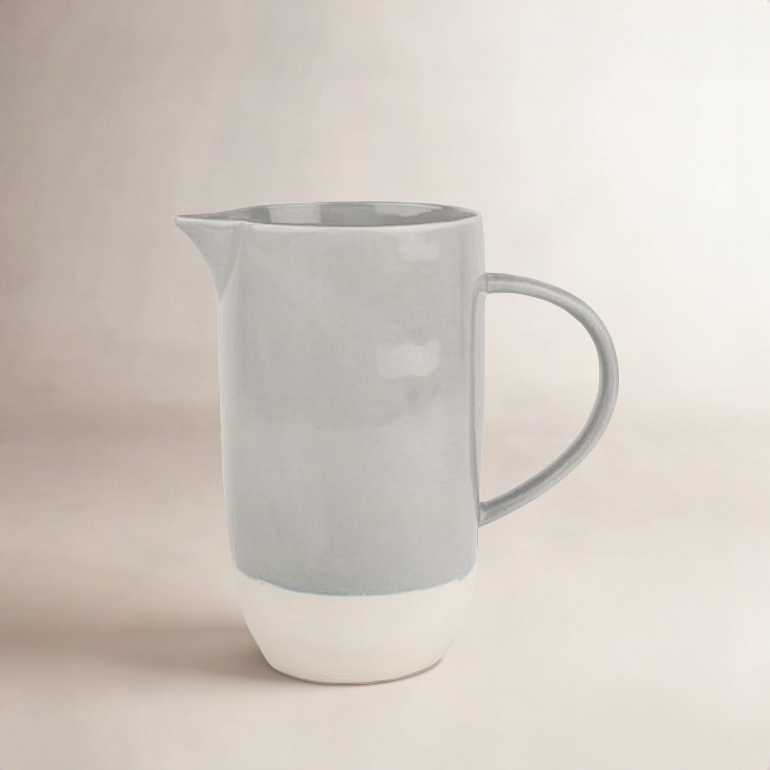 Shell Bisque Porcelain Pitcher, Gray