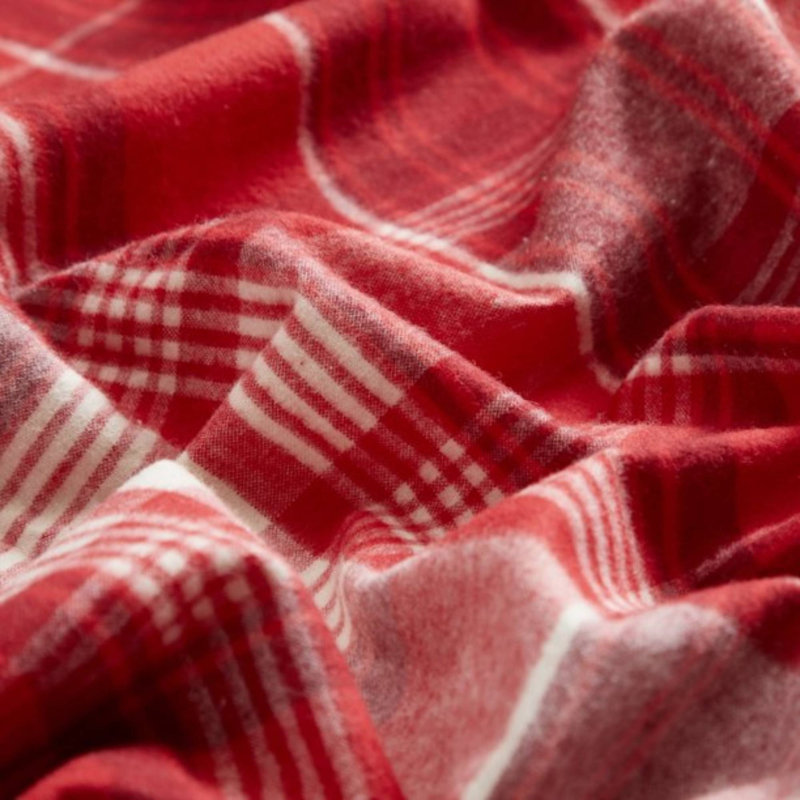 Ensemble d'édredon standard en coton 3 pièces, Édredon double / grand + 2 taies décoratives sta, Rouge