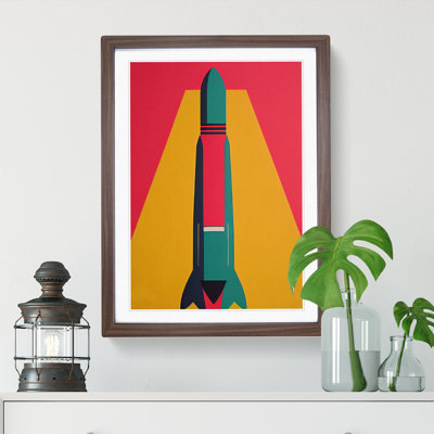 Artistic Spaceship Rocket No.5 - Wall Art