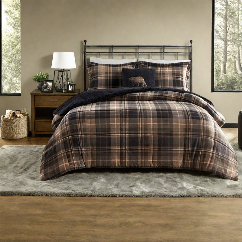 Ensembles de literie en sherpa douillet et confortable, style rustique pour la maison