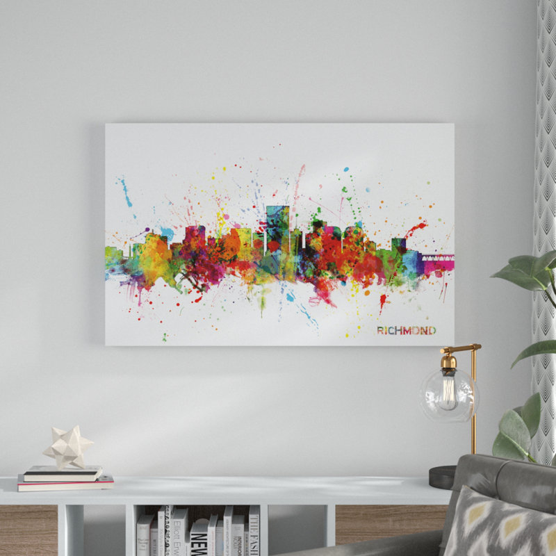 « richmond virginie horizon », impression sur toile, H 22 po x l 32 po x P 2 po