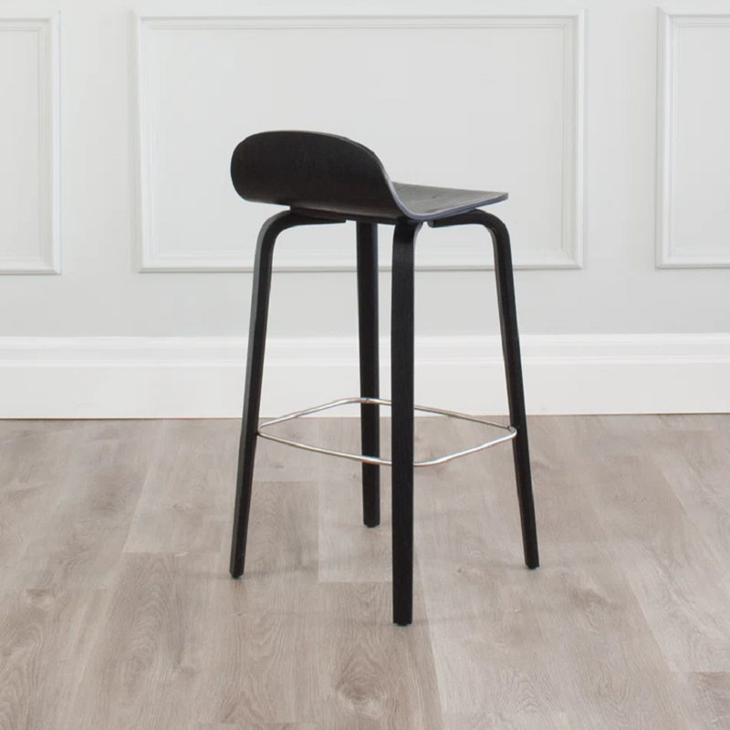 Tabouret de comptoir 27 po Keitarou, Noir, Tabouret de comptoir (hauteur de siège de 27 po)