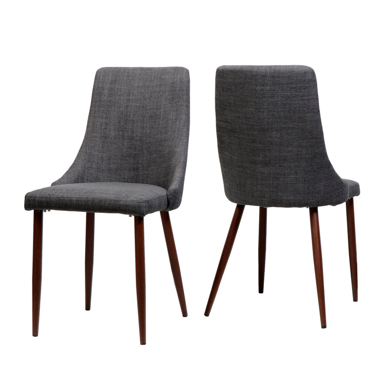 Chaise de salle à manger, Walnut, Gris clair