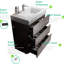 Meuble-lavabo de salle de bain 30 po - Finition noyer, espace de rangement maximal, lavabo blanc, glissières de tiroir silencieuses, élément contemporain, grand rangement, lavabo, tiroirs