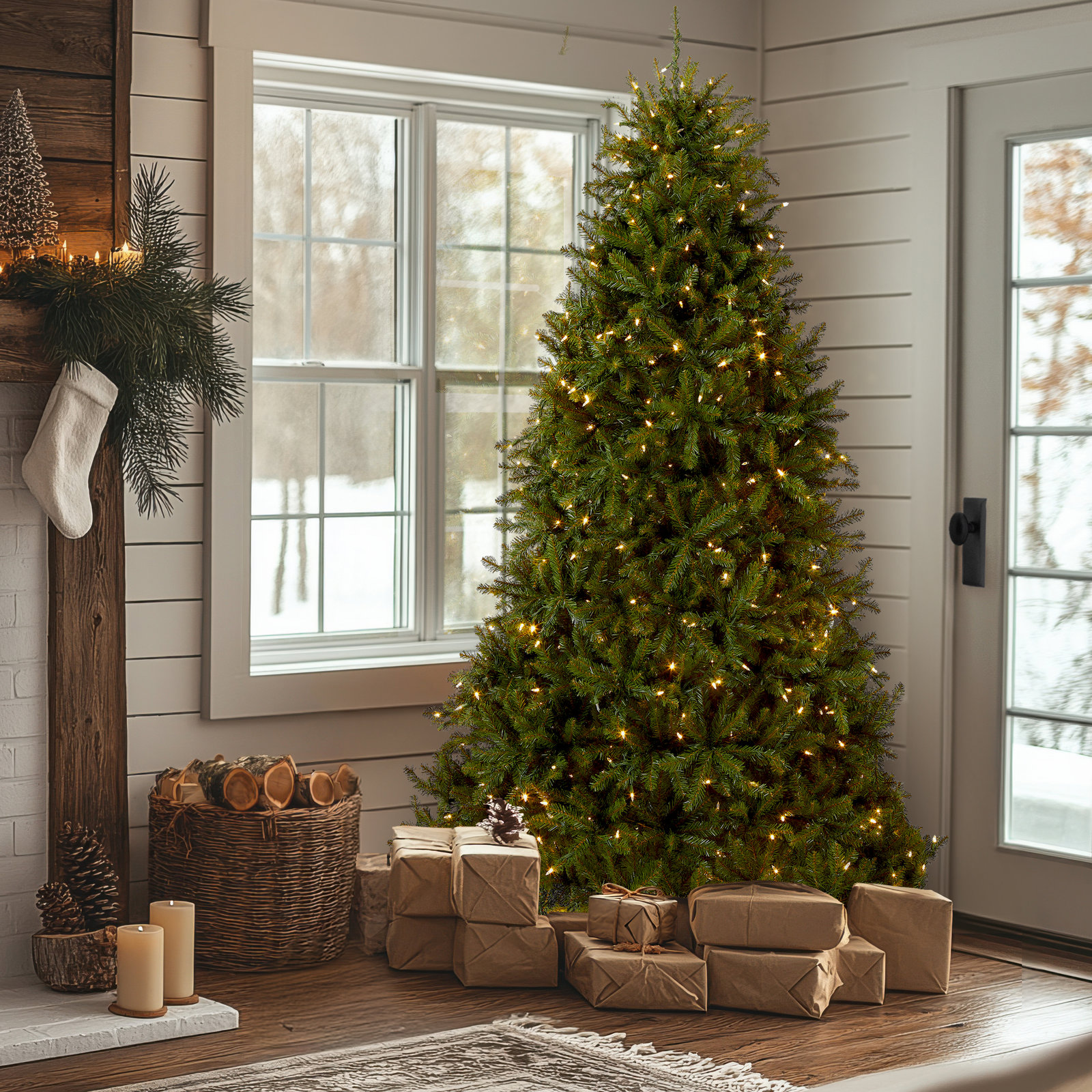 Leterra Dunhill 12' Pre-Lit Fir Christmas Tree, 7.5'