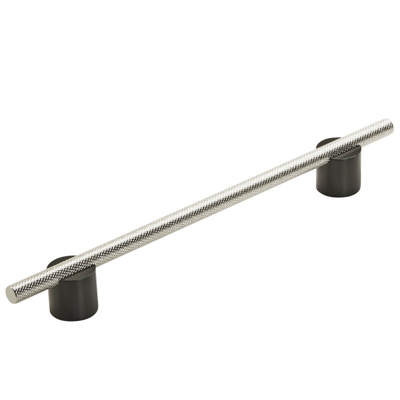 Poignée barre Transcendent, Noir mat / nickel poli, 7.5625"