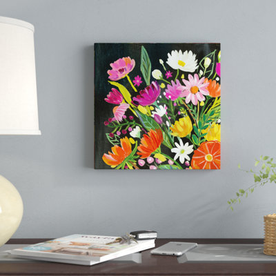 Reproduction d’art sur toile, "floral I" par Farida Zaman