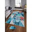 Tapis luxueux 100% polyester 5,2 x 7,5 pi, hauteur des poils de 0,4 po | Antibactérien, points antidérapants en PVC, lavable à la machine | Élégante impression numérique en 3D, parfaite pour le décor du salon et de la chambre à coucher-1279382699