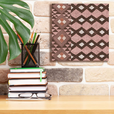 'Kuba Cloth Mat 1 Blush C'  by Sue Schlabach Canvas Wall Art