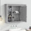 Armoire de rangement murale de salle de bain murale 35 po x 28 po, style moderne, espace de rangement dissimulé, espace, construction, solution-407438831-407438830