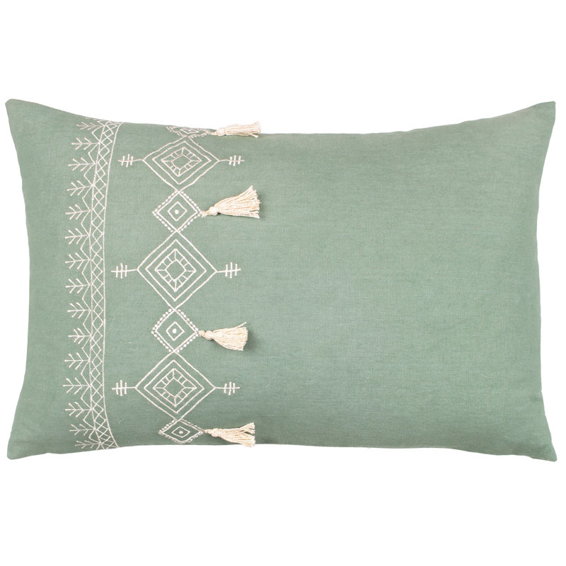 Pritta Geometric Rectangular Cushion, Eucalyptus