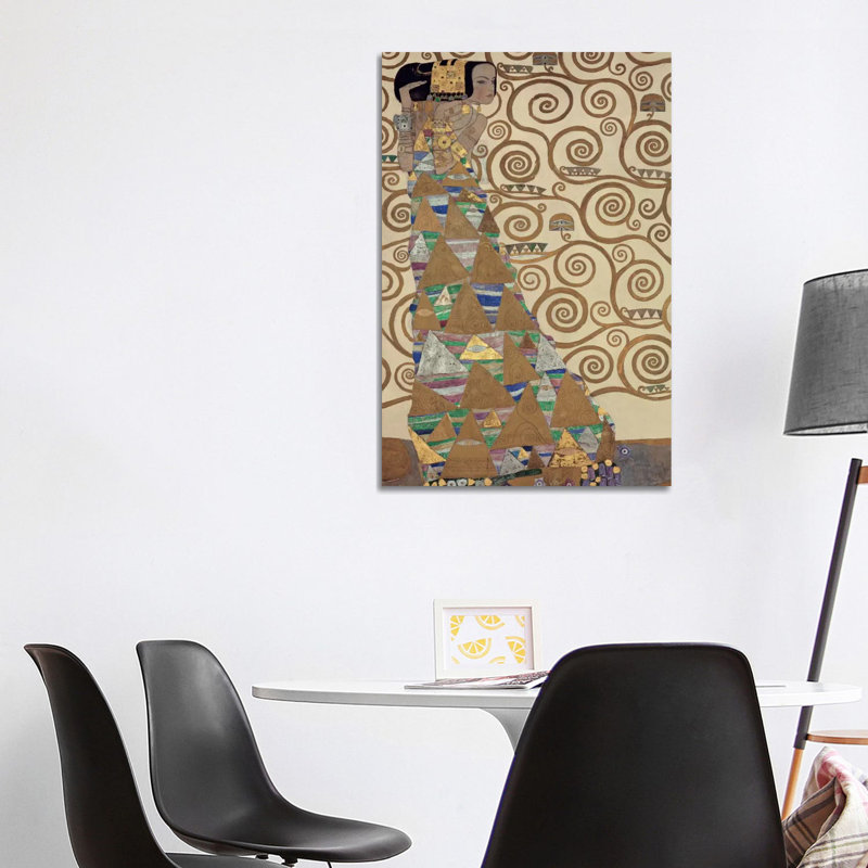 Expectation by Gustav Klimt - Wrapped Canvas Painting, 101.6 cm H x 66.04 cm W x 1.91 cm D