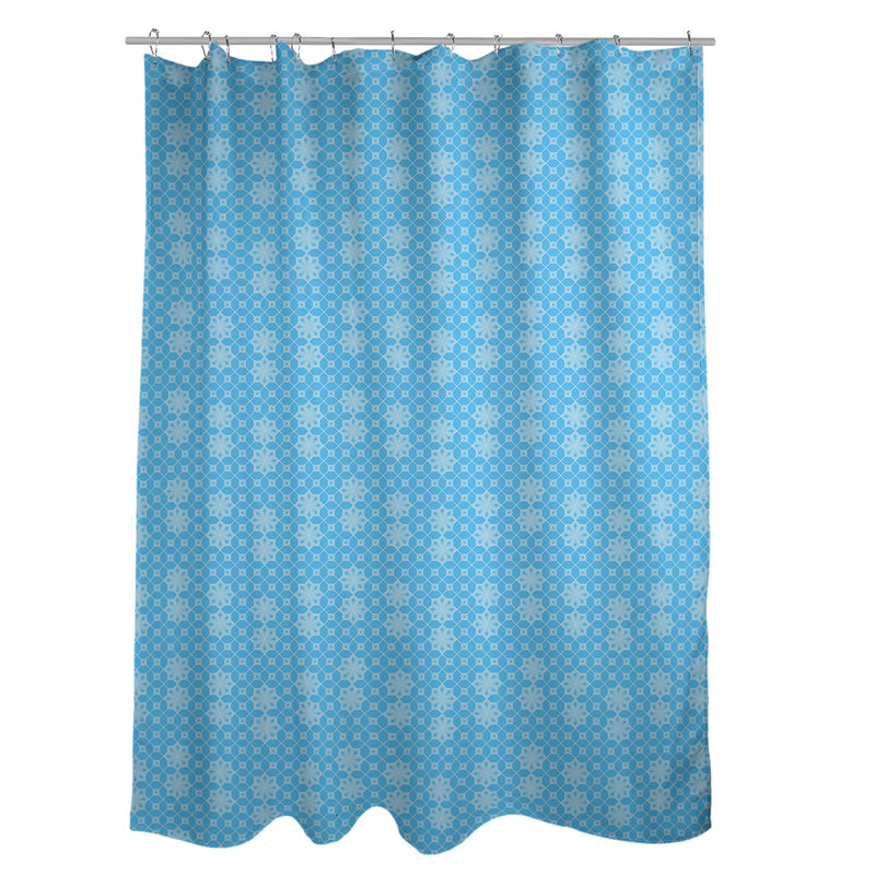 Rideau de douche simple en treillis Classic, Bleu sarcelle