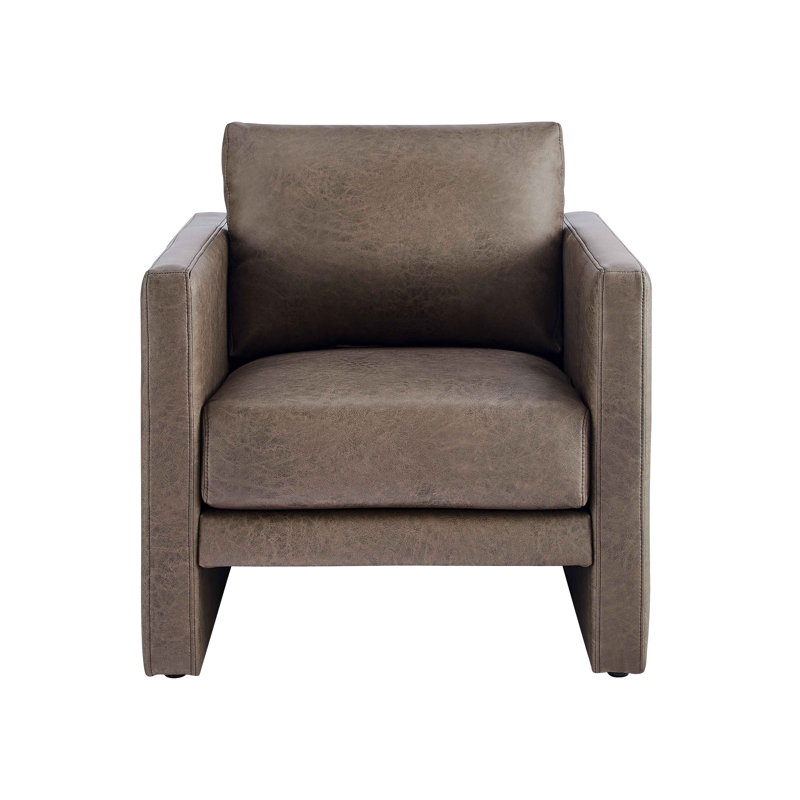 Faux Leather Arm Chair, Espresso