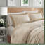 Ensemble de literie pour grand lit, jacquard botanique en mélange de coton, beige